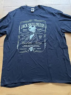 Buy Jack Skellington Jack Daniels Style Graphic Print Tshirt Size XL • 10£