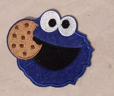Buy Cookie Monster Face Nom Nom  Sew Or Iron On Patch Sesame Street Cloth Applique  • 1.95£