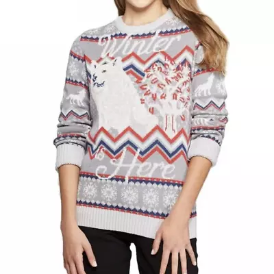 Buy Game Of Thrones Wolf Ugly Christmas Sweater Women's XS NWOT Holiday Festive • 18.90£