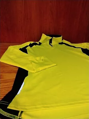 Buy Brooks Med. Bright Yellow 3/4 Zip, Long Sleeve Athletic Top/Jacket • 9.92£