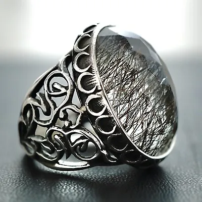 Buy 925 Sterling Silver Rutilated Quartz Handmade Men's Ring Unique Gemstone Jewelry • 151.84£