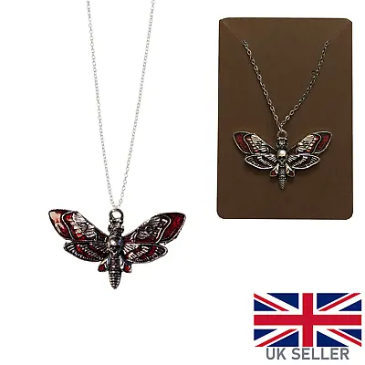 Buy Skull Moth Necklace Chain Jewellery Death Butterfly Pendant Gothic Steampunk • 4.99£