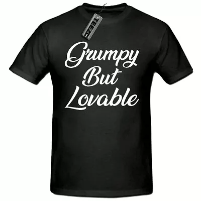 Buy Grumpy But Lovable Tshirt, Men's Funny Novelty Tshirt, Fathers Day Tshirt • 8.99£