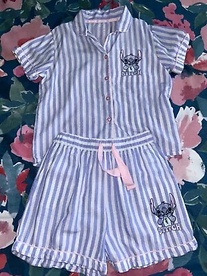 Buy Girls Disney Lilo And Stitch Pyjamas Too And Shirts Set Size 8-9 Years • 1.20£