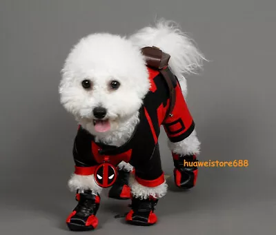 Buy Deadpool 3 Wolverine Dogpool Cosplay Outfit  Pet Clothing For Cat Dog Costumes • 59.76£