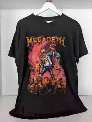 Buy MEGADETH 1991 Vintage T-Shirt Vic Goes To Hell / Rust In Peace • 73.66£