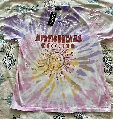Buy BooHoo Ladies Mystic Dreams Oversized Tie Dye T-shirt New With Tags Summer  • 5.99£