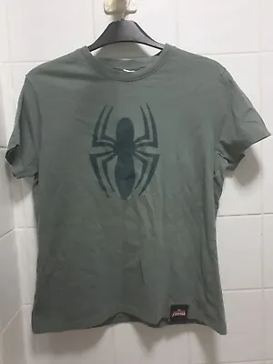 Buy Official Ultimate Spiderman Merch- Womans Spiderman 2012 Logo T Shirt Marvel Xl • 19.99£