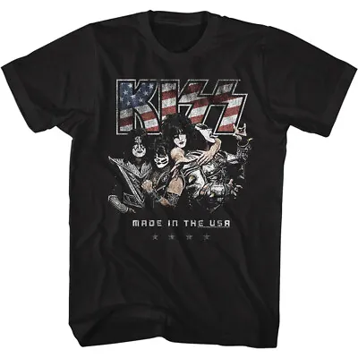 Buy Kiss Band Photo Made In The USA Adult T Shirt Metal Music Band Merch • 40.90£