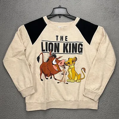 Buy Disney The Lion King Sweatshirt Girls XL Gray Simba Pumbaa Timon Long Sleeve • 8.98£