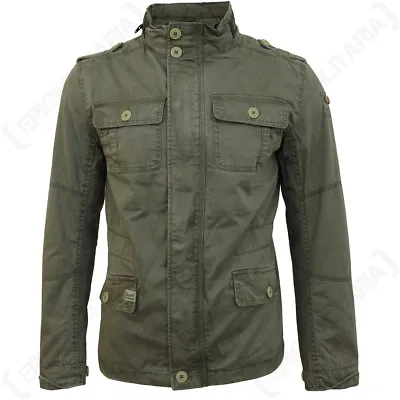 Buy Brandit Britannia Jacket - Olive - Coat Green Military Hood Top All Sizes New • 73.95£