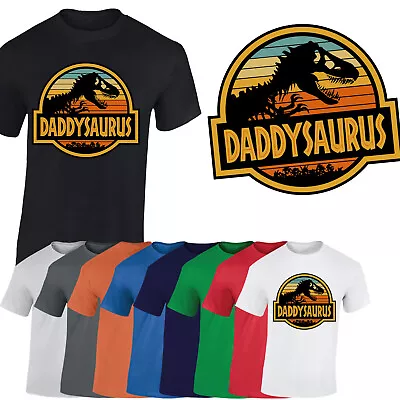 Buy Daddy Saurus Mens T-Shirt Dinosaur Movie Fathers Day 2024 Dad Funny Gift Tshirt • 8.99£