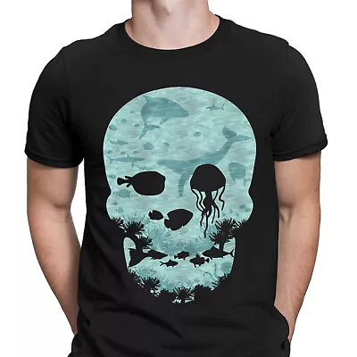 Buy Ocean Skull Sealife Dead Sea Under Water Mens T-Shirts Tee Top #DNE • 9.99£