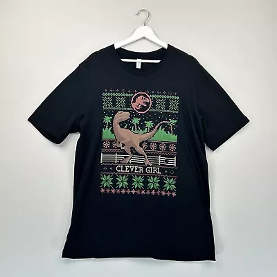 Buy Jurassic Park Clever Girl T Shirt Mens XL Black 100% Cotton Graphic Print • 11.99£