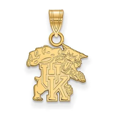 Buy 10k Yellow Gold University Of Kentucky Wildcats Mascot Full Body Charm Pendant • 151.30£