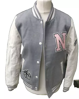 Buy Teens College USA Grey Style Bomber Jacket H&M Size 13-14y • 17.99£