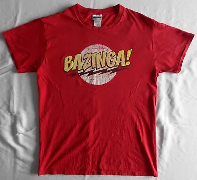Buy BAZINGA T SHIRT Funny Nerd Geeky Big Bang Theory T-shirt Sheldon Size M, Used • 10£