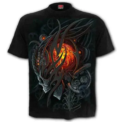 Buy Spiral Direct STEAMPUNK SKULL Mens Goth/Reaper/Biker/Rock, T-Shirt/Top/Clothing • 14.45£