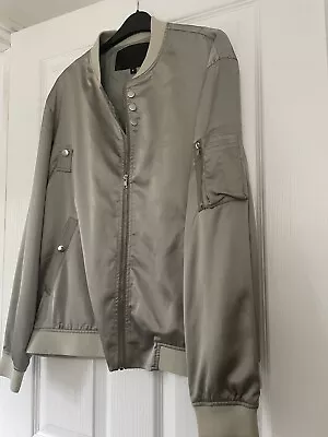 Buy Men’s Mennace Olive Colour Bomber Jacket Size Medium • 12£