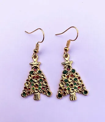 Buy Christmas Tree Earrings Christmas Jewellery  Xmas Earrings Festive Jewellery • 2.99£