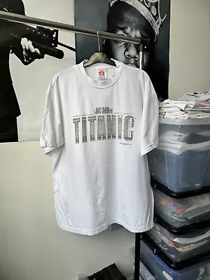 Buy Vintage 90s Titanic Movie Promo Graphic Print Retro Hanes T-shirt Size XL. • 39.99£