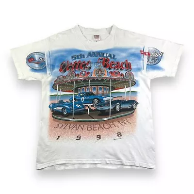 Buy Vintage 1998 Corvette Show All Over Print T Shirt Multicoloured Large • 27.99£