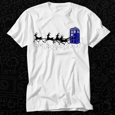 Buy The Doctor Who Christmas Police Phone Box Flying Deer Best Seller T Shirt 477 • 6.85£