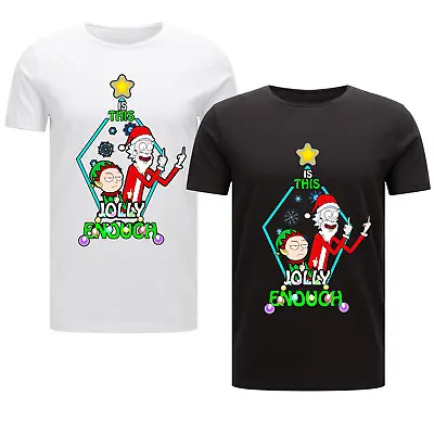 Buy Is This Jolly Enough T-Shirt Rick And Morty Christmas Top Funny Rude Xmas Gift • 11.49£