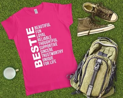 Buy Bestie Ladies Best Friends Fitted T Shirt Sizes Small-2XL • 11.24£