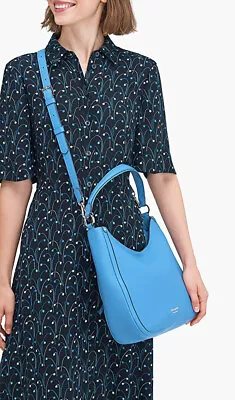 Buy Kate Spade New York Roulette Large Hobo Bag Crossbody Pebbled Blue Leather $378 • 208.39£