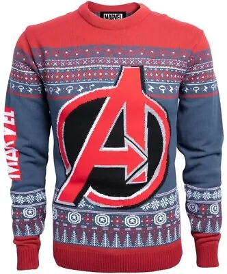 Buy Marvel Avengers Kids Christmas Knitted Jumper - Med RRP £34.99 Lot GD • 29.99£