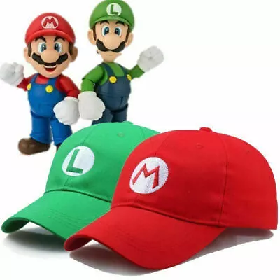 Buy Super Mario Bros Odyssey Luigi Baseball Cap Kids Mens Adjustable Cosplay Hats🎁 • 8.39£