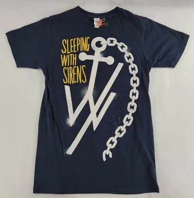 Buy SLEEPING WITH SIRENS Metal Band Mens Sz S Black Shirt Short Sleeve Anchor Chain • 19.05£