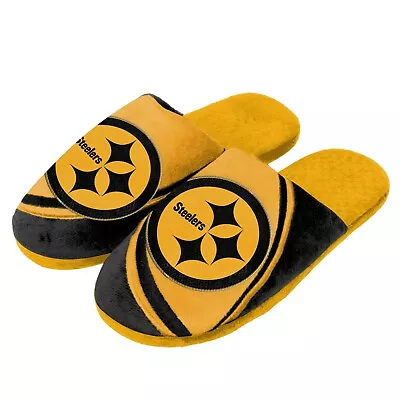 Buy Pair Of Pittsburgh Steelers Big Logo TONAL Slide Slippers Slip On House Shoes • 17.12£