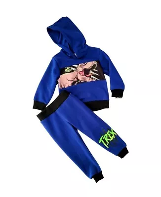Buy Jurassic World Boy Size 4 Winter Outfit Set Hooded Sweatshirt & Jogger Pant • 16.08£