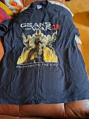 Buy Gears Of War 3 Brothers To The End T Shirt Large 2011 Promo Xbox Pit To Pit 21 • 4.99£