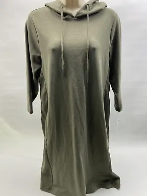 Buy Kinesis Long Sleeve Dress With Hood And Pockets, Size XS, Olive Green NWT • 24.08£
