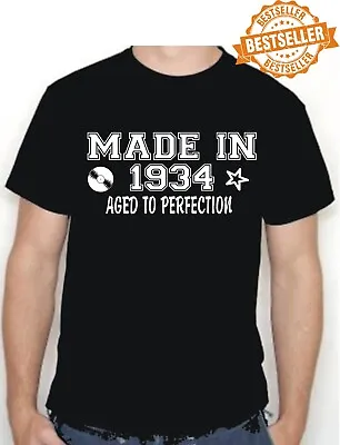 Buy 90th BIRTHDAY Rock N Roll T-Shirt / Tee Shirt / Made In 1934 / Christmas / S-XXL • 11.99£