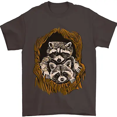 Buy Raccoons In A Tree Mens T-Shirt 100% Cotton • 10.48£