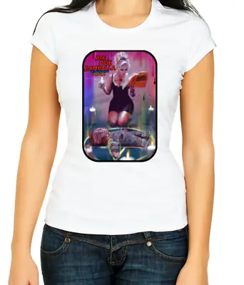 Buy Ade Due Damballa Bride Of Chucky Halloween Women's 3/4 Short Sleeve T-Shirt H614 • 10.98£