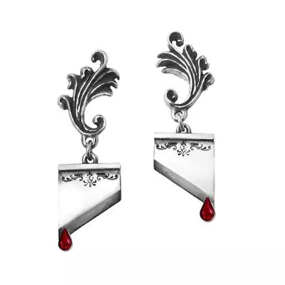 Buy Official Alchemy Gothic Marie Antoinette Pewter Stud Earrings - Fine Jewellery • 26.95£