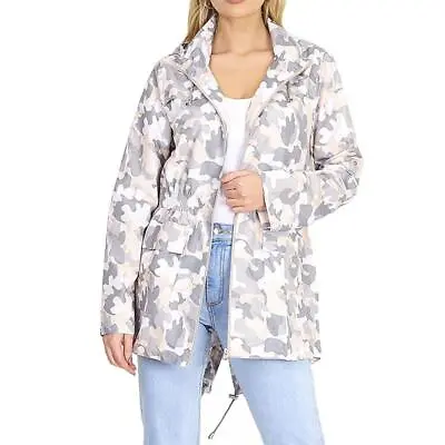 Buy Ladies Brave Soul Blushing Showerproof Hooded Fishtail Camo Parka Jacket • 15.95£