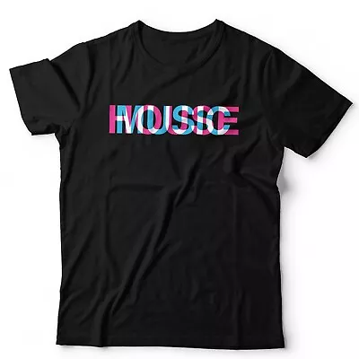 Buy House Music Glitch Logo Unisex TShirt Large Fit 3-5XL EDM Dance Disco Electro • 15.99£