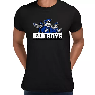 Buy Chief Wiggum Eddie Funny T-shirt Simpsons Polices Bad Boys The Simpsons Cartoon • 16.99£