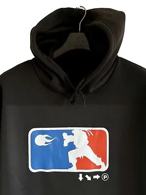 Buy STREET FIGHTER New Hooded Fleece Sweatshirt Graphic Print Gaming Hoodie Black XL • 6.99£