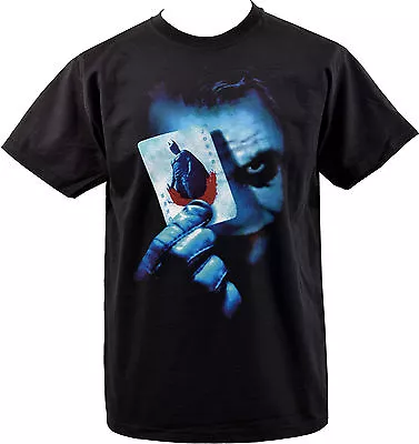 Buy Mens Black T Shirt Batman Joker Playing Cards Dark Knight Heath Ledger S-5xl • 20.50£