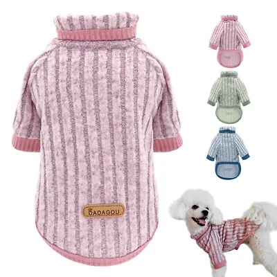Buy Warm Dog Jumper Coat Pet Puppy Cat Sweater Winter Clothes Fleece For Chihuahua • 8.27£