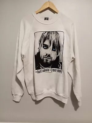 Buy 90s VTG Kurt Cobain NIRVANA Memorial Sweatshirt Screen Stars Size Large  • 10.50£