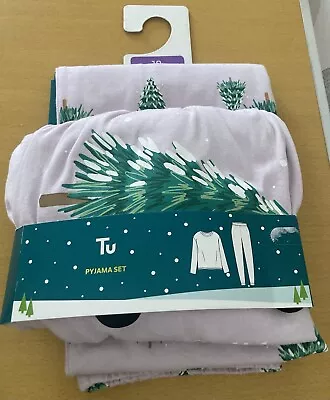 Buy Ladies Tu Christmas Tree On Car Pyjamas Size 18 Long Sleeve / Leg Pjs Bnwt Xmas • 14.50£