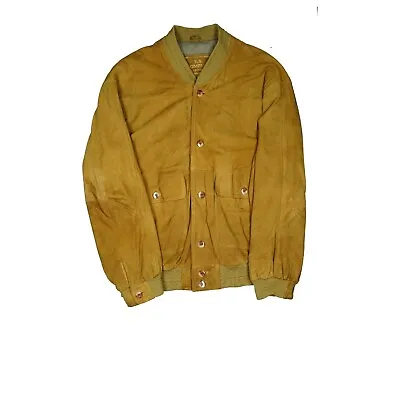 Buy E.B.Company Leather Men's Goats Leather Jacket Pilot Jacket 56 XXL Braun Camel • 99.92£